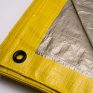 yellow with silver waterproof pe tarpaulin sheet