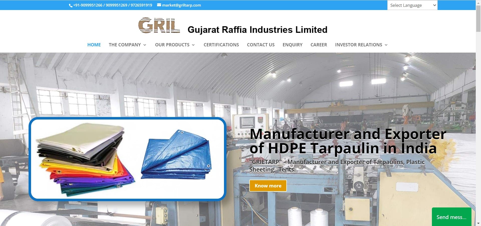 Top 7 Polyethylene Tarpaulin Suppliers and Manufacturers in India - Roc ...