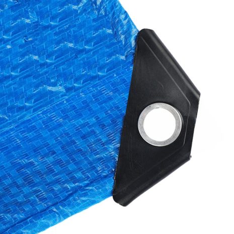 reinforced corner economy blue plastic poly tarp