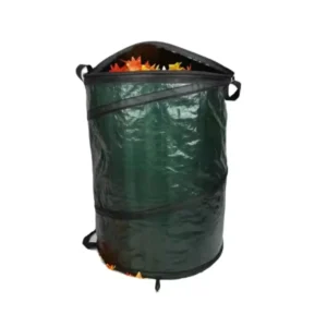 portable pe garden leaf bag bin with lip zipper (2)